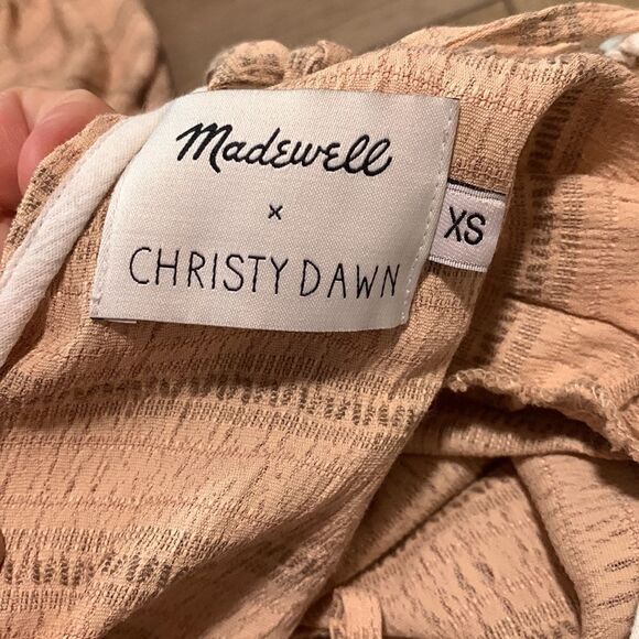 Madewell x Christy Dawn Striped Tallulah Tie-Back Midi Dress - Picture 7 of 9